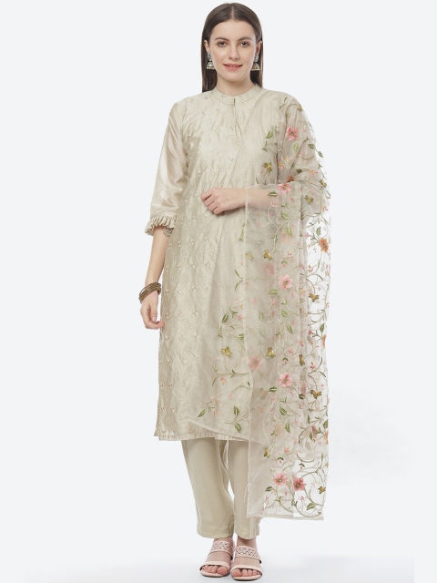 

Biba Beige Embroidered Unstitched Dress Material