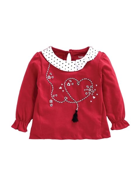 

Nuluv Red Embroidered Sweater Dress