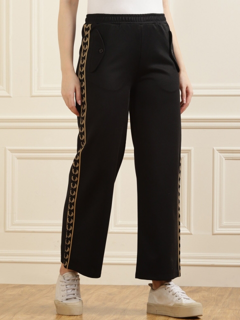

Fred Perry Woman Black Pure Cotton Track Pants