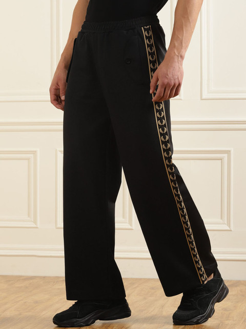 

Fred Perry Women Black Solid Pure Cotton Track Pants