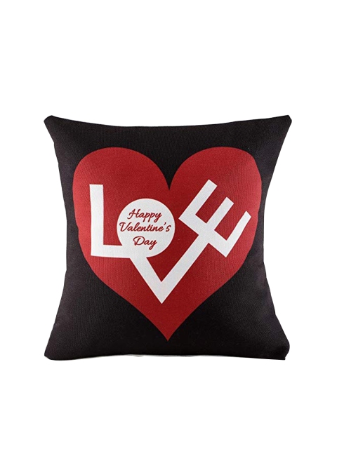 

Ferns N Petals Black & Red Printed Cushion