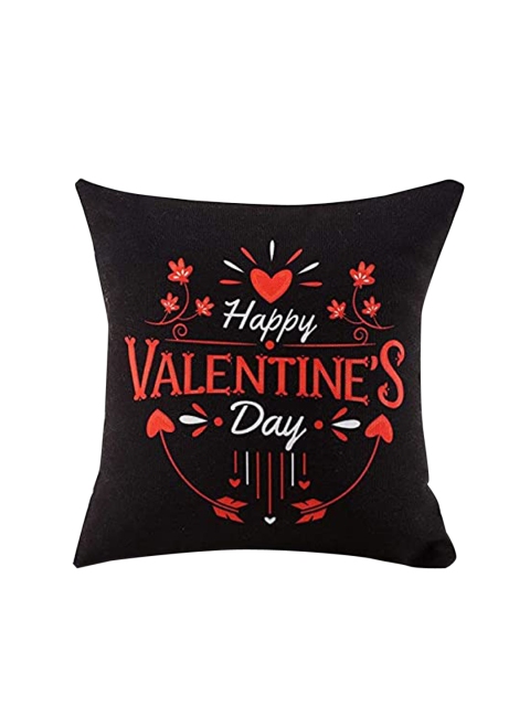 

Ferns N Petals Black & Red Printed Square Cushion Inserts
