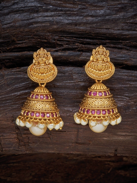

Kushal's Fashion Jewellery Gold-Toned Contemporary Drop Earrings