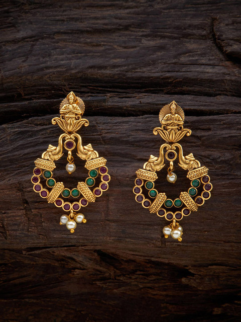 

Kushal's Fashion Jewellery Gold-Plated Contemporary Drop Earrings
