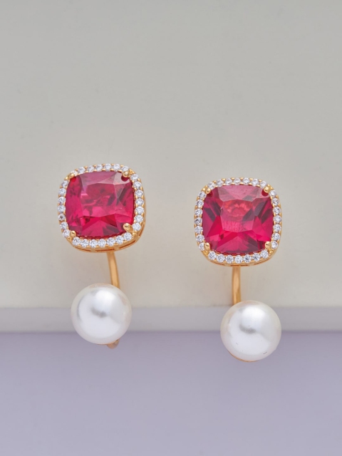 

Kushal's Fashion Jewellery Gold-Toned Contemporary Studs Earrings
