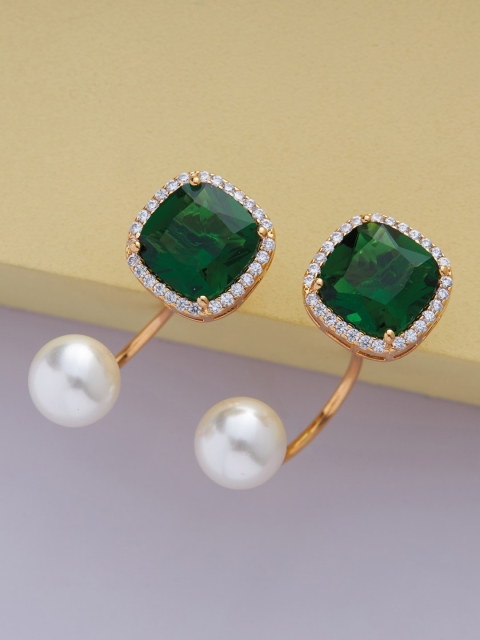 

Kushal's Fashion Jewellery Gold-Toned Contemporary Drop Earrings