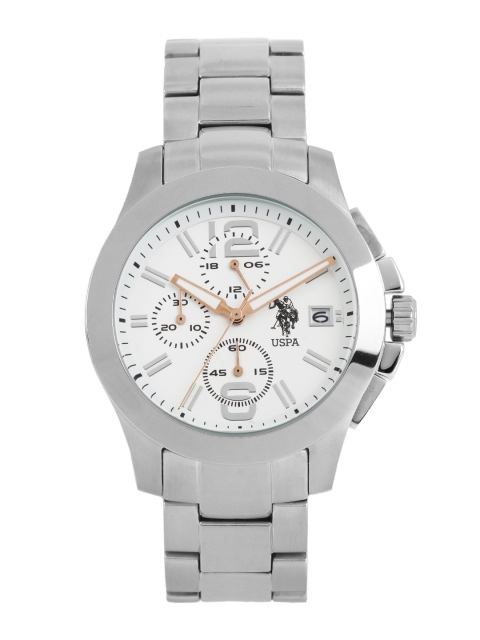 

U.S. Polo Assn. Men White Chronograph Watch USAT0122