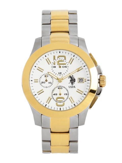 

U.S. Polo Assn. Men White Chronograph Watch USAT0123
