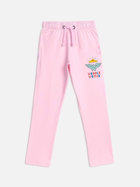 

Kids Ville Girls Pink Wonder Woman Printed Cotton Lounge Pants