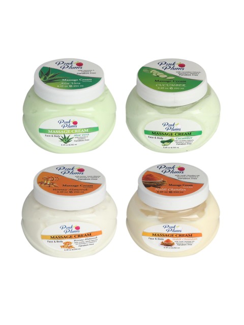 

Pink Plums Set of 4 Multi Massage Cream