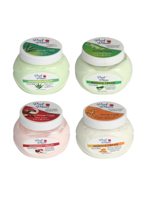 

Pink Plums Paraben Free Aloe Vera Cucumber Fruit Mix Honey Alomond Facial Kit 1000 ml, Green