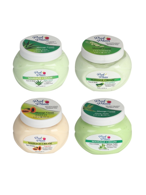 

Pink Plums Aloevera Cucumber Neem Face & Body Massage creams, Multi