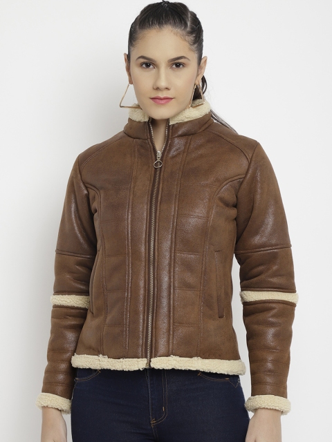 

LEBORK Women Brown Padded Jacket
