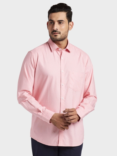 

ColorPlus Men Red Tailored Fit Casual Shirt