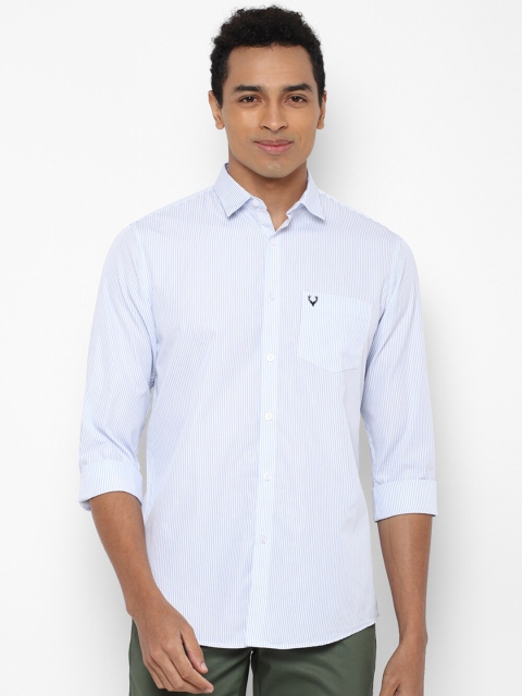 

Allen Solly Men Blue Slim Fit Striped Casual Shirt
