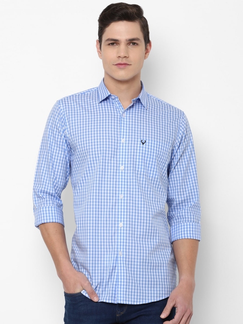 

Allen Solly Men Blue Slim Fit Gingham Checks Checked Cotton Shirt