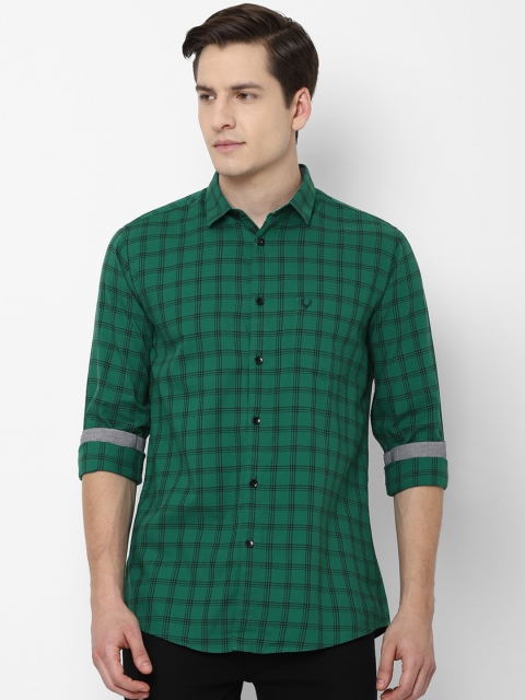 

Allen Solly Men Green Slim Fit Checked Casual Shirt