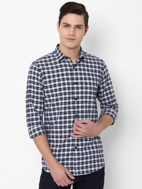 

Allen Solly Men Black Slim Fit Checked Casual Shirt