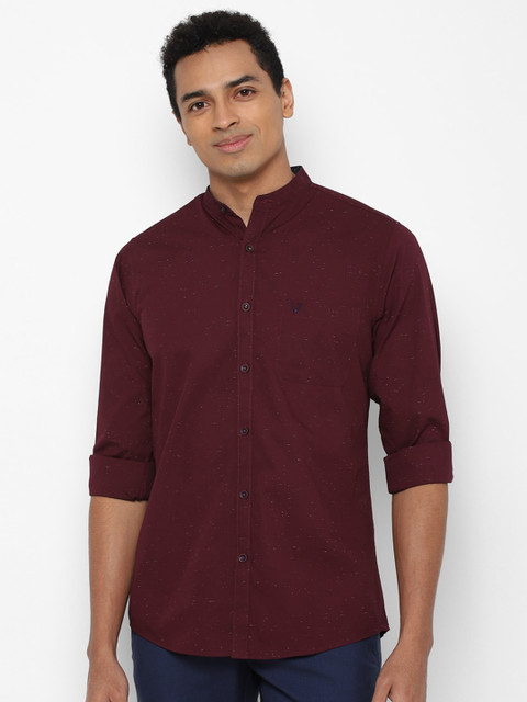 

Allen Solly Men Maroon Slim Fit Pure Cotton Casual Shirt