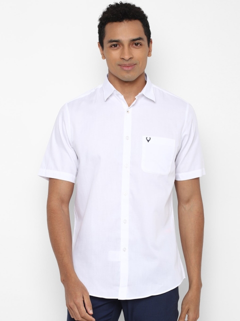 

Allen Solly Men White Slim Fit Solid Casual Shirt