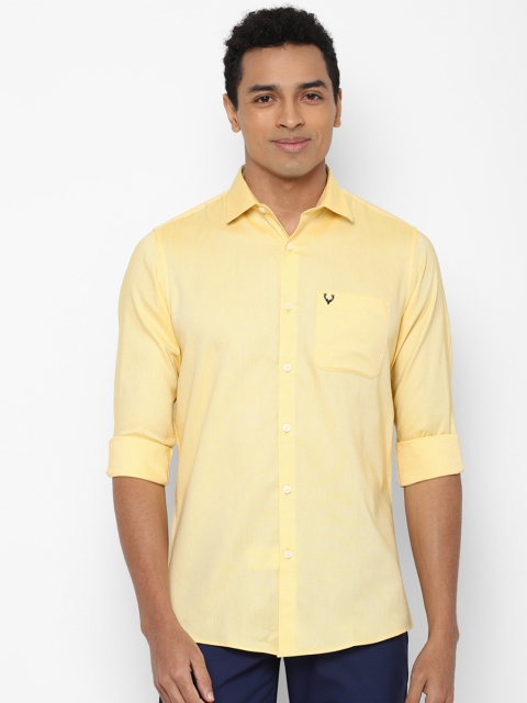 

Allen Solly Men Yellow Slim Fit Pure Cotton Casual Shirt