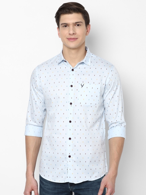 

Allen Solly Men Blue Slim Fit Printed Casual Shirt