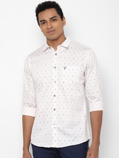 

Allen Solly Men White Slim Fit Printed Casual Shirt