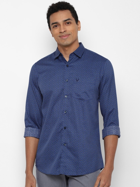 

Allen Solly Men Navy Blue Slim Fit Printed Casual Shirt