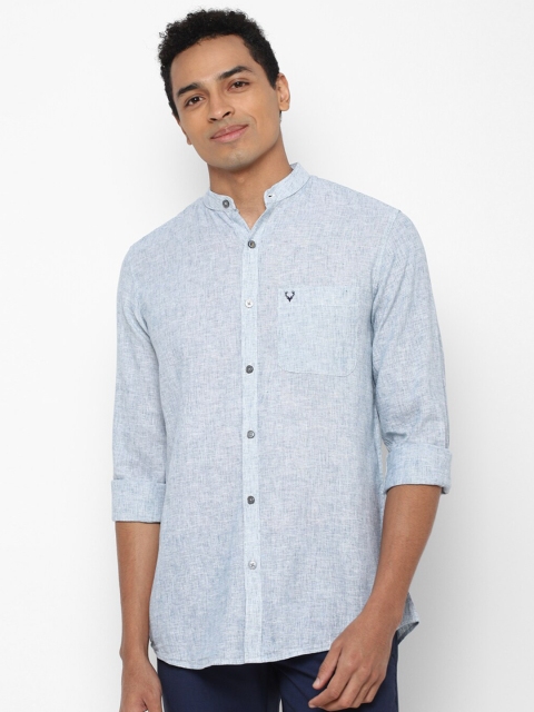 

Allen Solly Men Blue Solid Slim Fit Casual Shirt