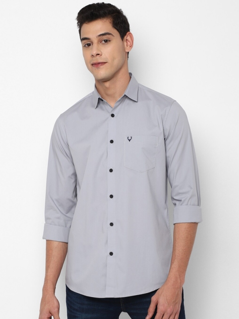 

Allen Solly Men Grey Slim Fit Casual Shirt
