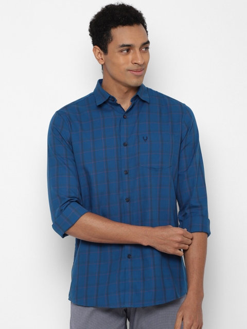 

Allen Solly Men Blue Slim Fit Checked Casual Shirt