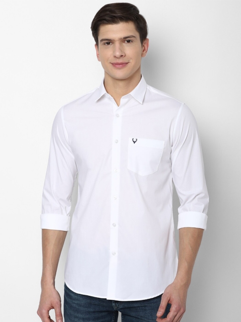 

Allen Solly Men White Solid Slim Fit Casual Shirt