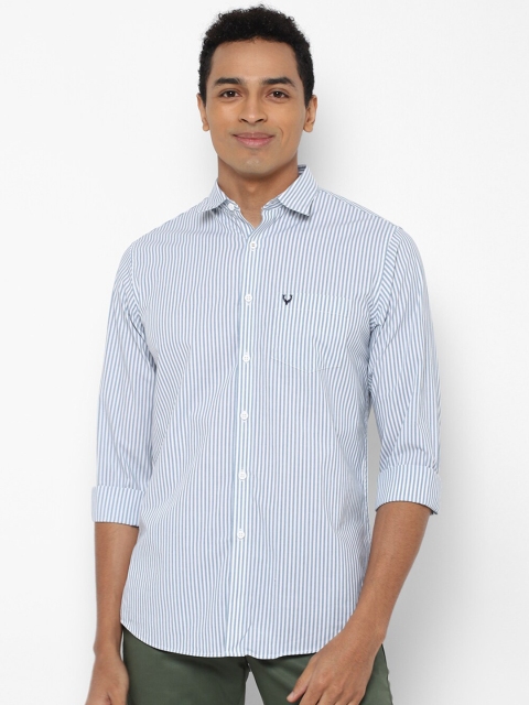 

Allen Solly Men Blue Slim Fit Striped Casual Shirt
