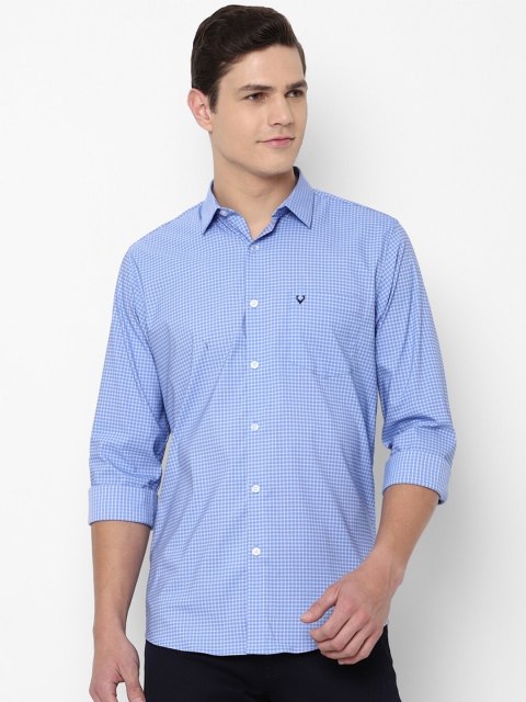 

Allen Solly Men Blue Regular Fit Micro Checks Checked Casual Shirt