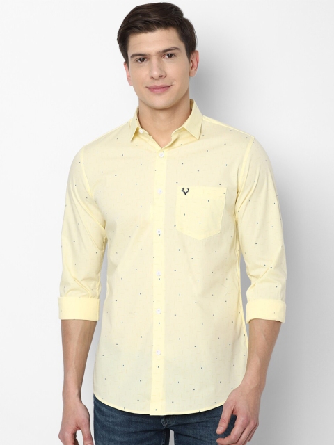

Allen Solly Men Yellow Printed Slim Fit Casual Shirt