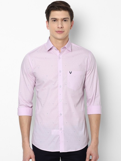 

Allen Solly Men Purple Slim Fit Printed Casual Shirt
