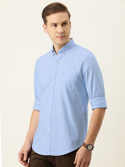

PETER ENGLAND UNIVERSITY Men Blue Slim Fit Casual Shirt