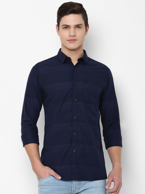 

Allen Solly Sport Men Navy Blue Regular Fit Horizontal Striped Casual Shirt