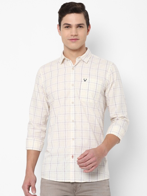 

Allen Solly Sport Men White Windowpane Checks Casual Shirt