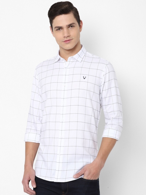 

Allen Solly Sport Men White Windowpane Checks Checked Casual Shirt