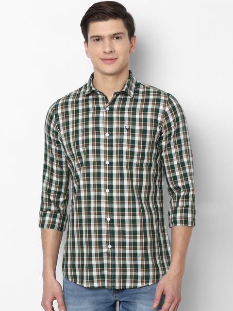 

Allen Solly Sport Men Green Tartan Checks Printed Regular Fit Pure Cotton Casual Shirt