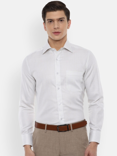 

Louis Philippe Men Grey Checked Formal Shirt