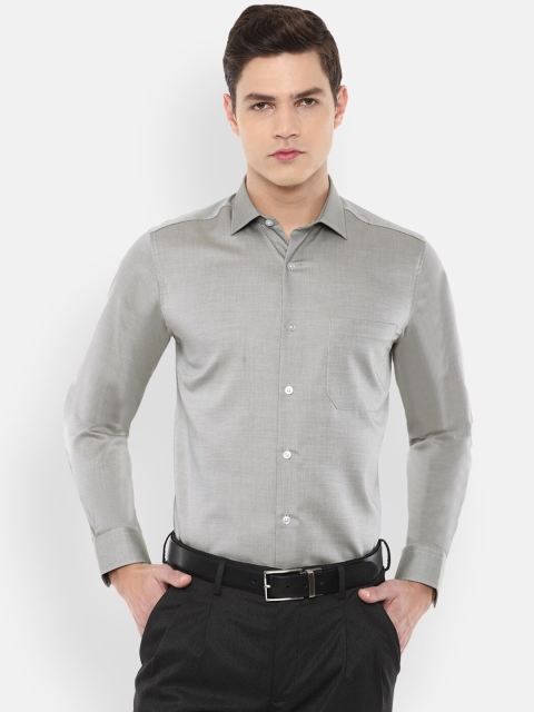 

Louis Philippe Men Grey Slim Fit Pure Cotton Formal Shirt