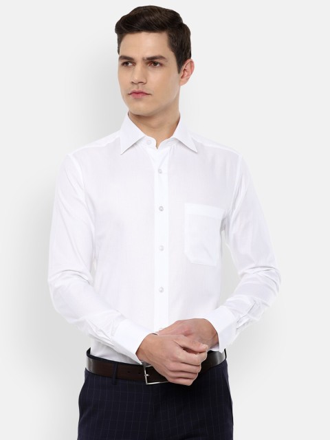 

Louis Philippe Men White Cotton Formal Shirt