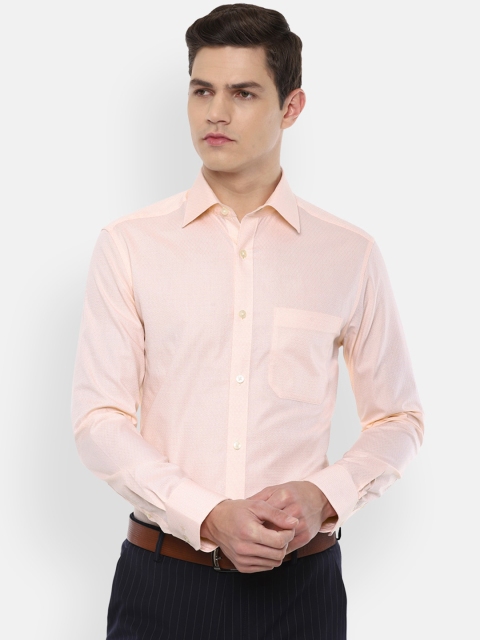 

Louis Philippe Men Peach-Coloured Formal Shirt