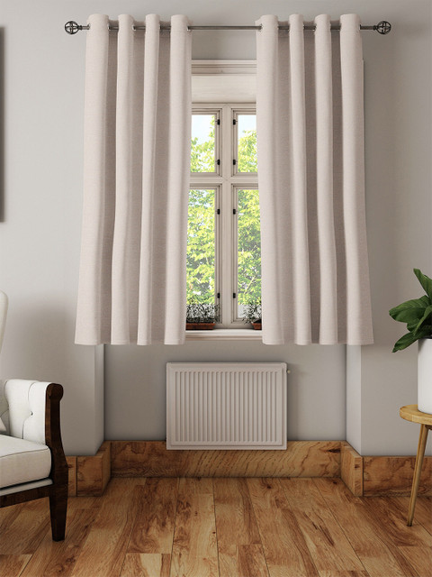 

S9home by Seasons Off White Set of 2 Room Darkening Window Curtain