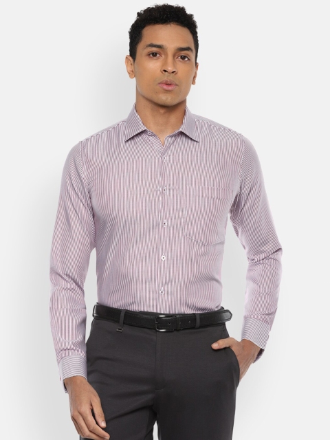 

Van Heusen Men Maroon Slim Fit Striped Formal Shirt