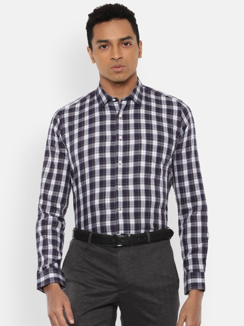 

Van Heusen Men Black Slim Fit Checked Formal Shirt