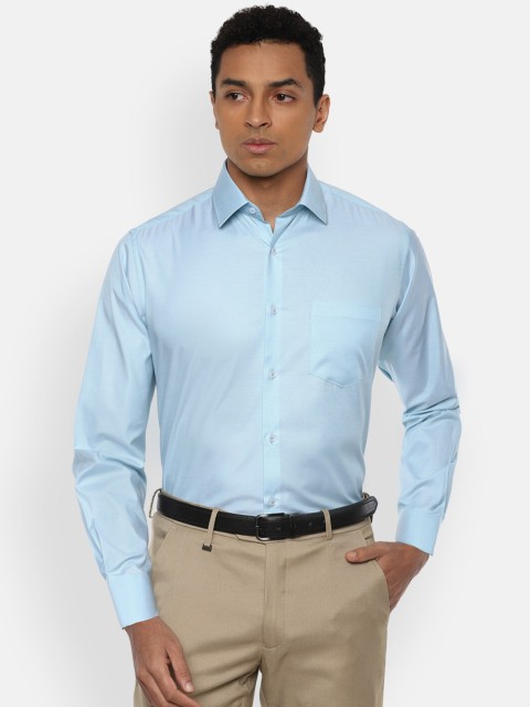 

Van Heusen Men Blue Solid Formal Shirt