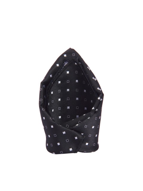 

Tossido Black Patterned Pocket Square
